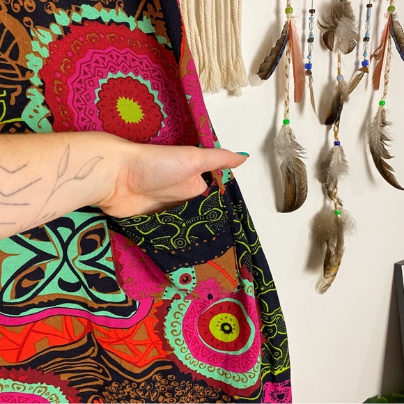 Zanzea Abstract Funky Print Short Sleeve Maxi Dress with Pockets Size XXL - Picture 2 of 12